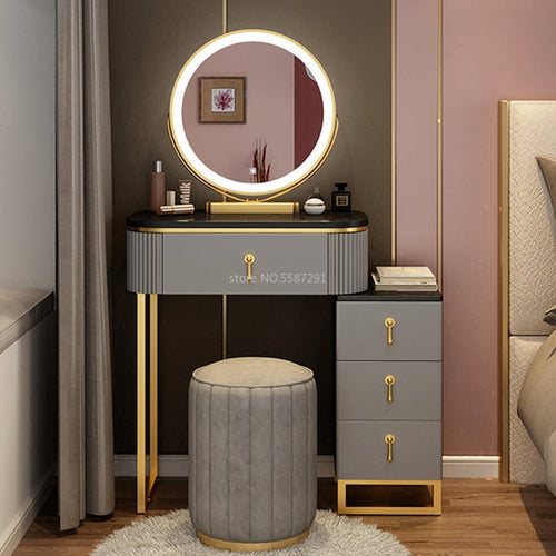 A Set Makeup Dressing Table with Mirror Slate Furniture Girl Bedroom Yellow Angel