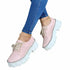 Thick Heel Flat Platform Oxford Women Shoes Pink/Red/Black Coffee Jasper