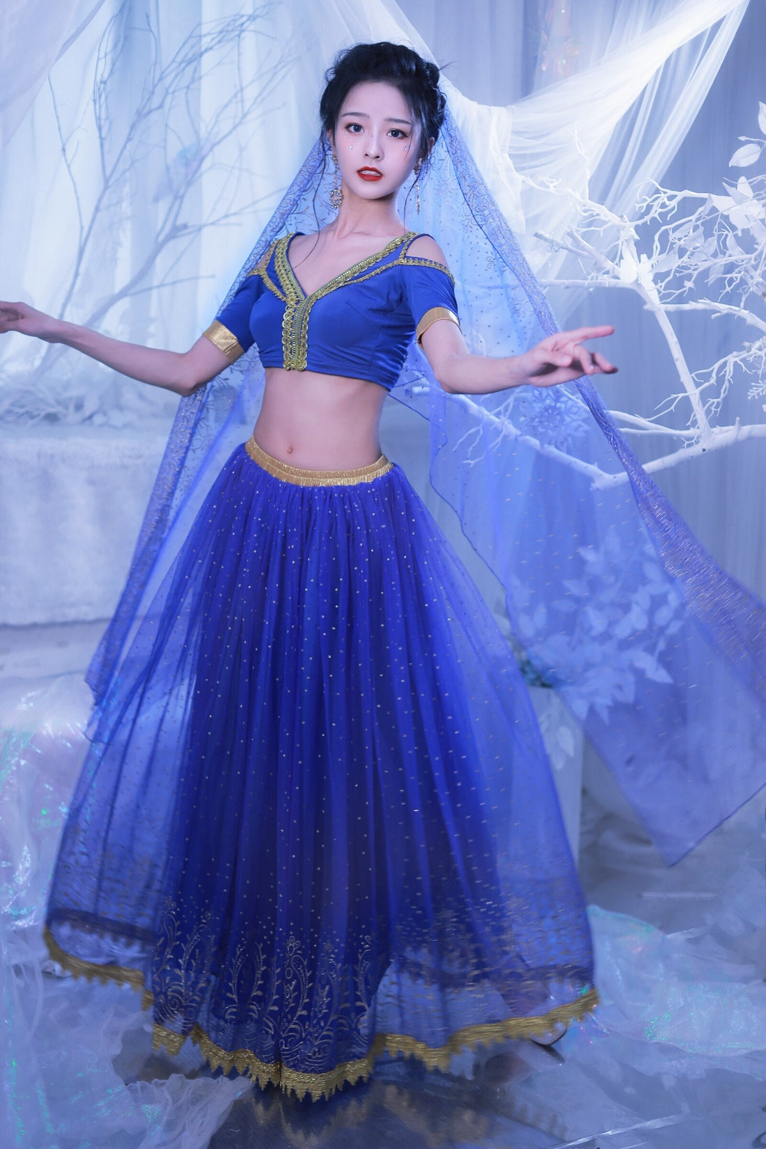 Jasmine Princess Outfit Party Cosplay Arabian Princess Costumes Red Iphigenia