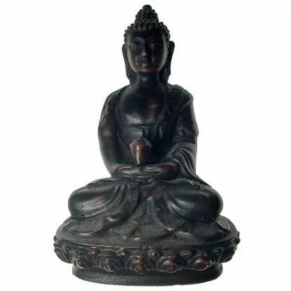 Little Buddha Resin Statue Silver Hestia