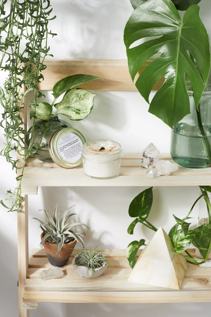Space Clearing Candle/ Intention Candle / Organic Soy Candle / Candle White Smokey