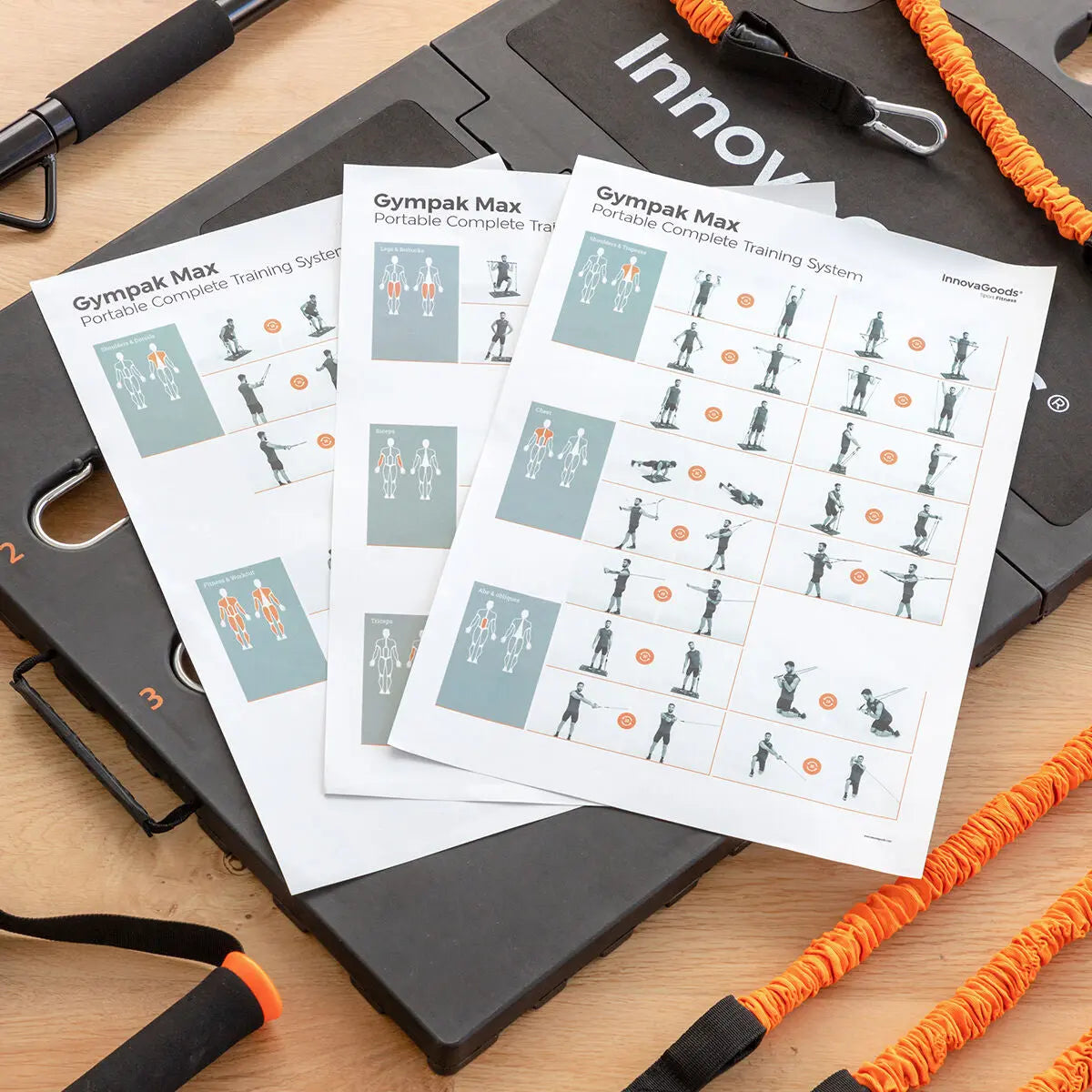Integrated Portable Training System with Exercise Guide Gympak Max Bigbuy