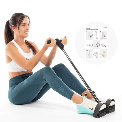 Multifunction Resistance Elastic Bands with Exercise Guide Tensport Bigbuy