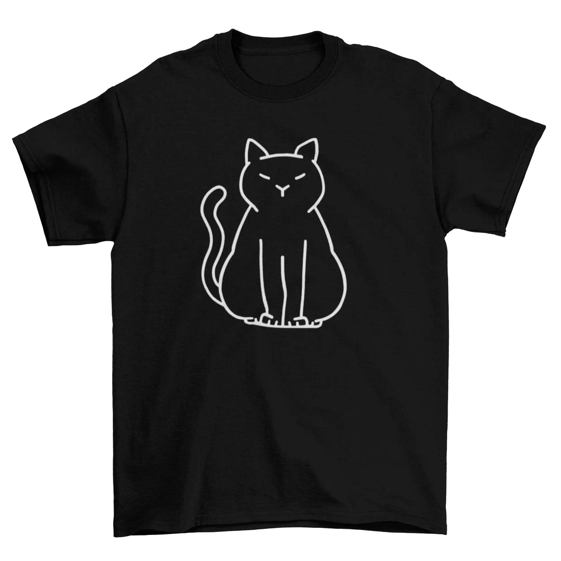 Minimalist cat t-shirt Turquoise Theseus