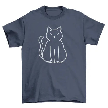 Minimalist cat t-shirt Turquoise Theseus