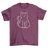 Minimalist cat t-shirt Turquoise Theseus