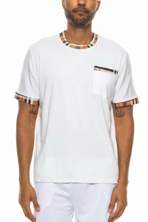 Checkered Detail TShirt Lime Milo