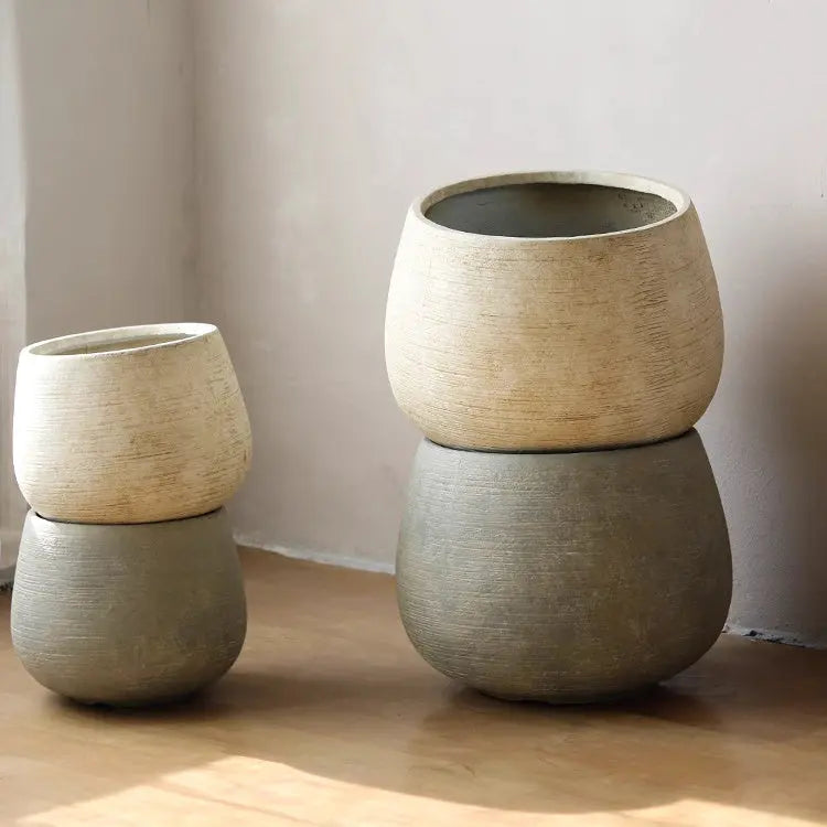 Rustic Globe Cement Planter Sangria Uranus