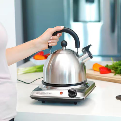 Single Burner 7.25 In. Silver Hot Plate