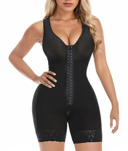 Shapewear Jumpsuit For Women Tummy Control Post Surgery Full Body Shaper Butt Lifter With Zipper Crotch Pink Lucy