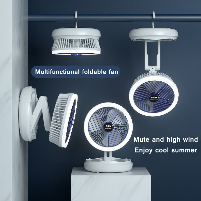 4 Speed Adjustable USB Charging Foldable Table Fan Maroon Asteria