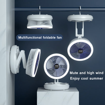 4 Speed Adjustable USB Charging Foldable Table Fan Maroon Asteria