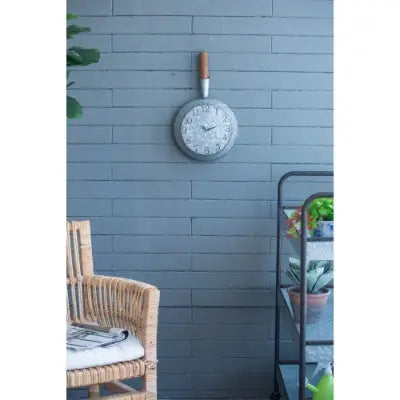 10.6x3x18.1 Frye Wall Clock Pink Lucy