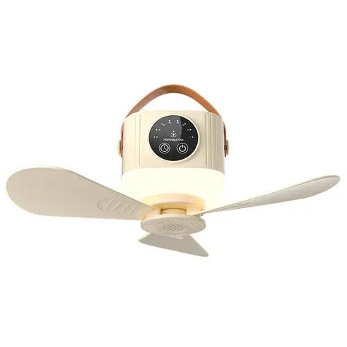 Multifunctional Light Small Ceiling Fan Outdoor Camping USB Crimson Medea