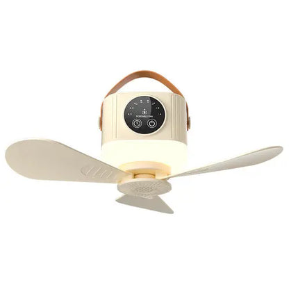 Multifunctional Light Small Ceiling Fan Outdoor Camping USB Crimson Medea