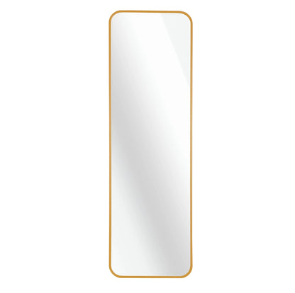 Gold 47 x 14IN Door mirror. Sangria Beech