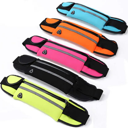 Velocity Water-Resistant Sports Running Belt and Fanny Pack for Outdoo Black Lavender