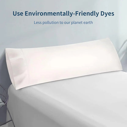 Body Pillow Case 20X54, Soft Silky Cooling Body Pillow Cover with Envelope Closure, Breathable Cooling Pillow Case 1 Pack, White