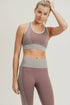 Chevron Track Seamless Hybrid Racerback Sports Bra Blue Lelantos