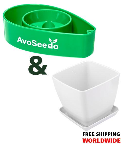 AvoSeedo Plant Pot Set Salmon Rhea