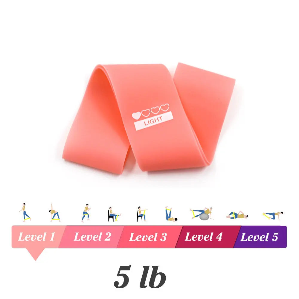 Yoga Resistance Rubber Bands Indoor Outdoor Fitness Equipment Crimson Medea