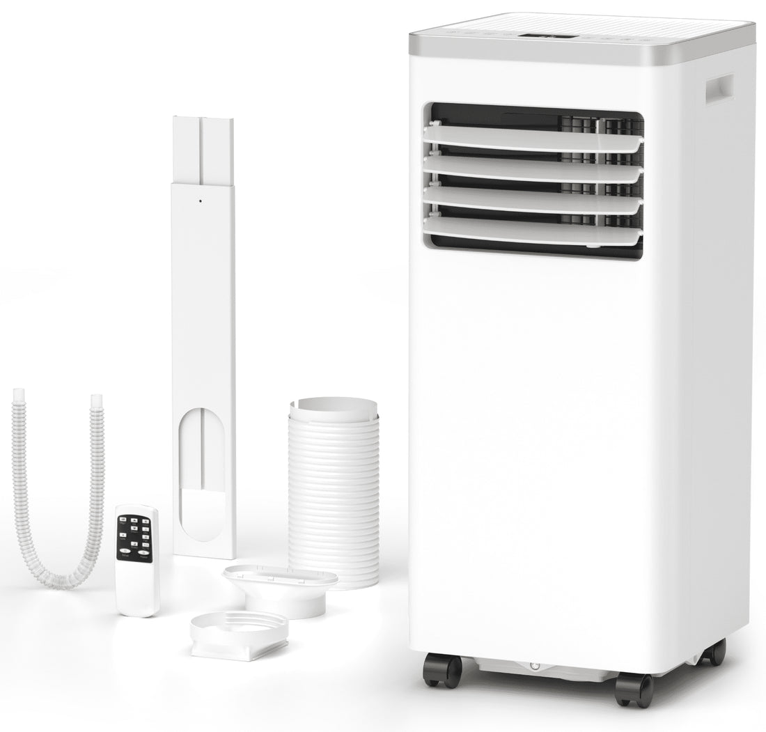 Portable Air Conditioner, 8,000 BTU Ashrae, 4-In-1 Portable AC Cooler, Dehumidifier& Fan Mode, Remote Control, Floor Standing AC 5,000 BTU (SACC) up Cooling to 250 Sq.Ft