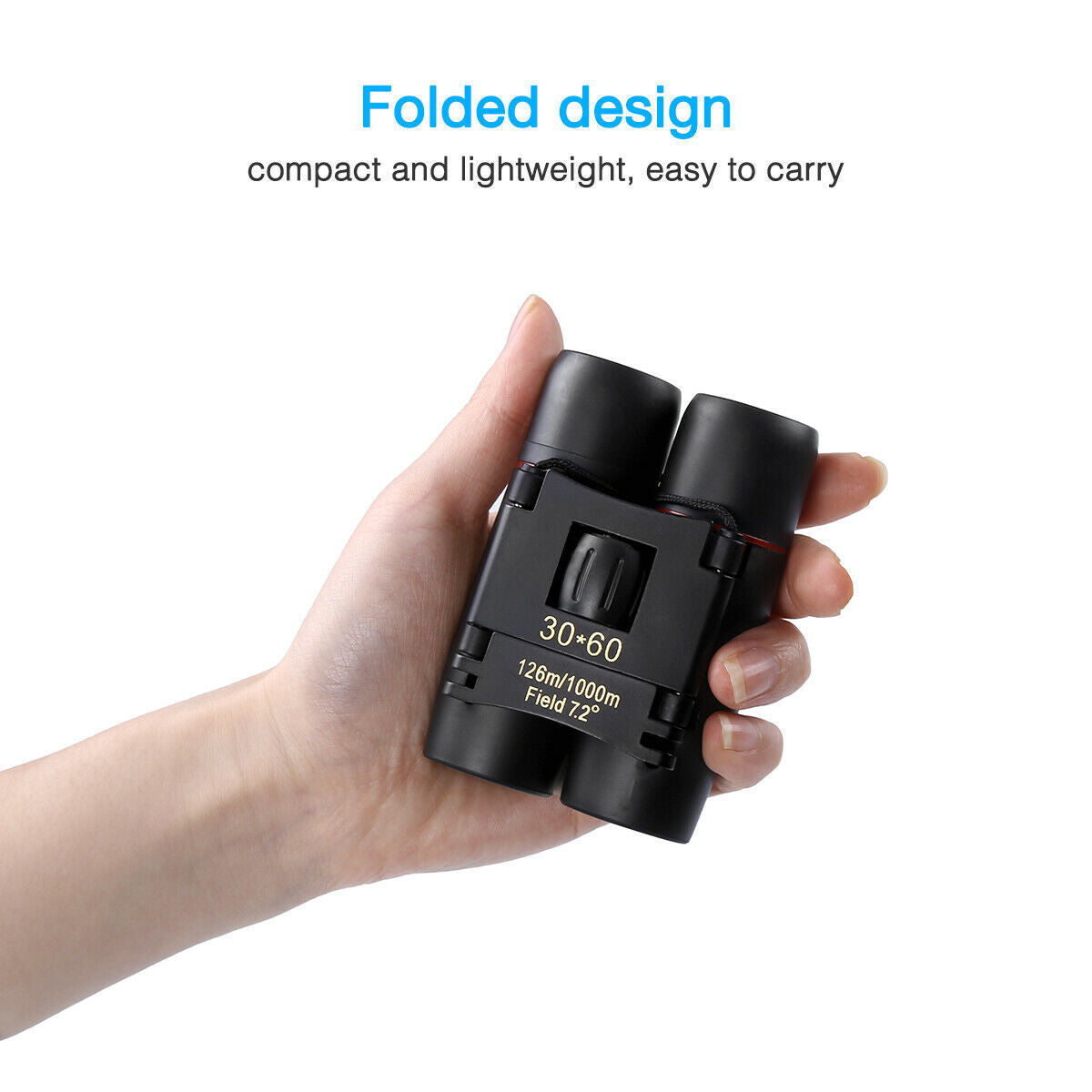 Binoculars 30x60 Zoom Travel Compact Folding Telescope Hunting Day Night Outdoor Small Pocket Binoculars Compact Adults, Mini Kids Binoculars Boys For Bird Watching, Concert Theater Opera Pink Lucy