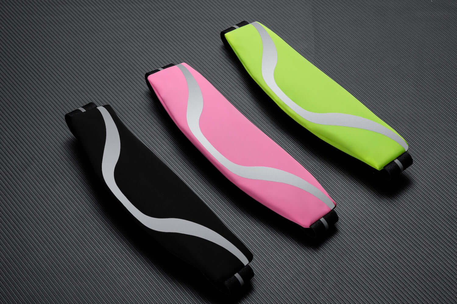 Water-Resistant Sport Waist Pack Running Belt with Reflective Strip Black Lavender