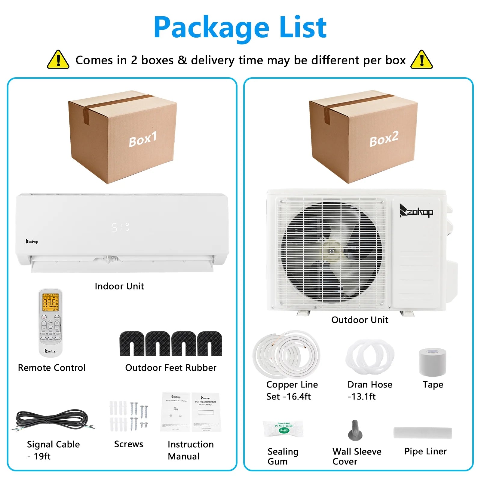 12000BTU Wifi Enabled 21SEER2 115V Smart Split Type Inverter Air Conditioners with Heating Function