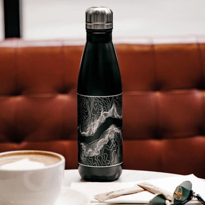 Bakersfield - California Map Insulated Bottle in Matte Black Cyan Castor