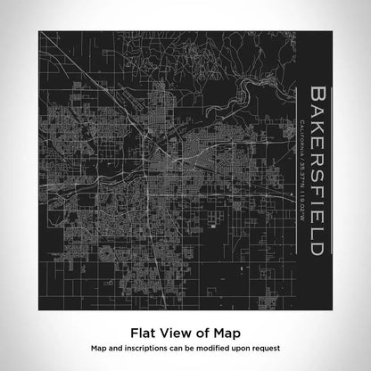 Bakersfield - California Map Tumbler in Matte Black Cyan Castor