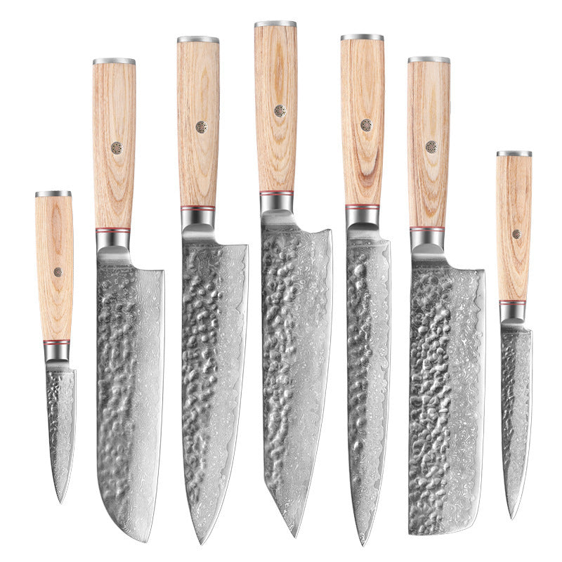 Damascus Steel Hand Kitchen Knife Pink Lucy