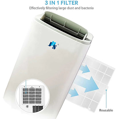 10,800 BTU (15,000 BTU ASHRAE) 115V Portable Air Conditioner with Remote, Rooms up to 550 Sq Ft, A020A-10KR