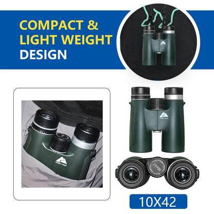 (4 Pack)  10X42 Binoculars - 10X High Powered Large View 42Mm Objective FMC Lens Binoculars for Outdoor Sports Hunting Theater Concerts