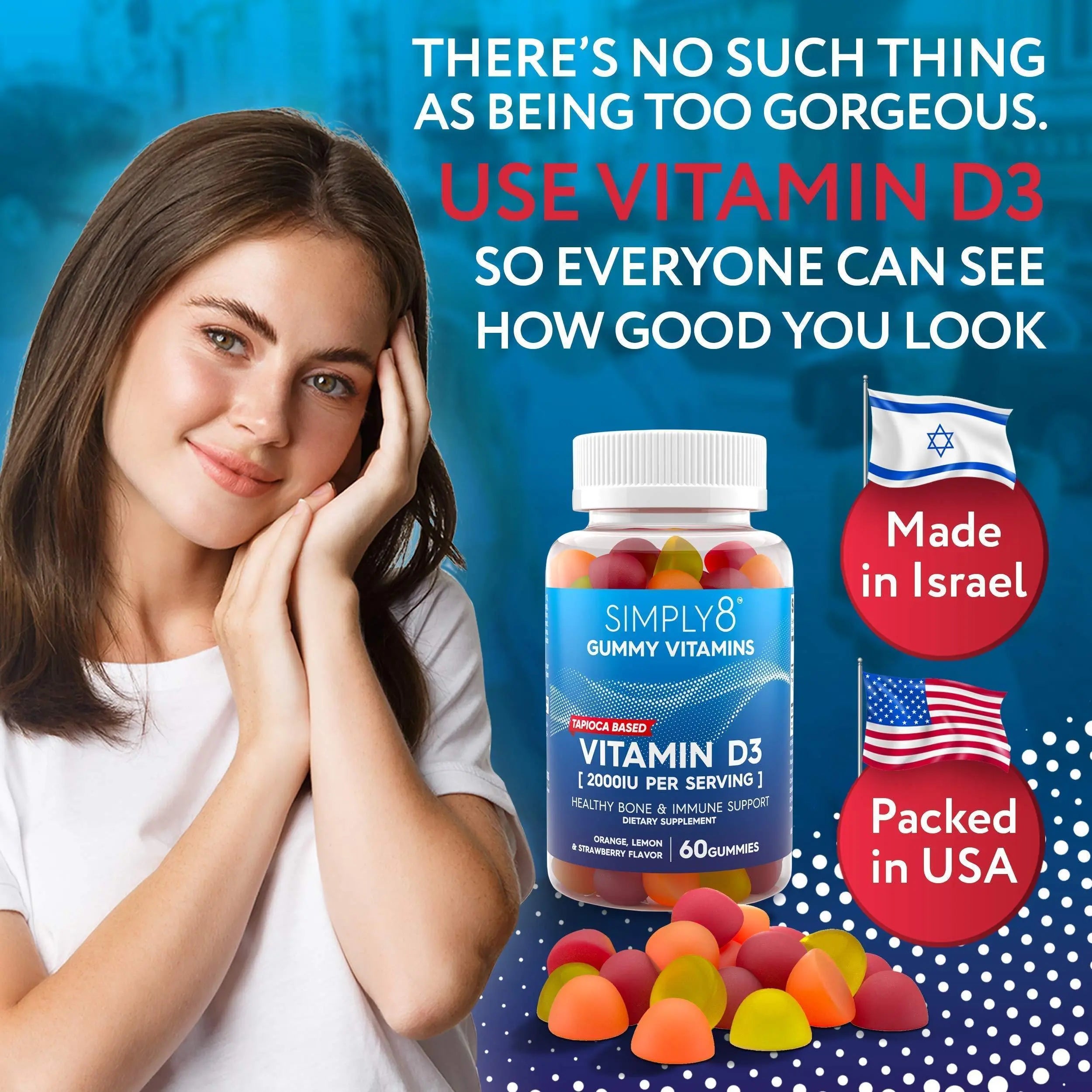 Vitamin D3 2000 IU ‚Äì Supports Immunity Bone &amp; Joint Health 2 Periwinkle Eros