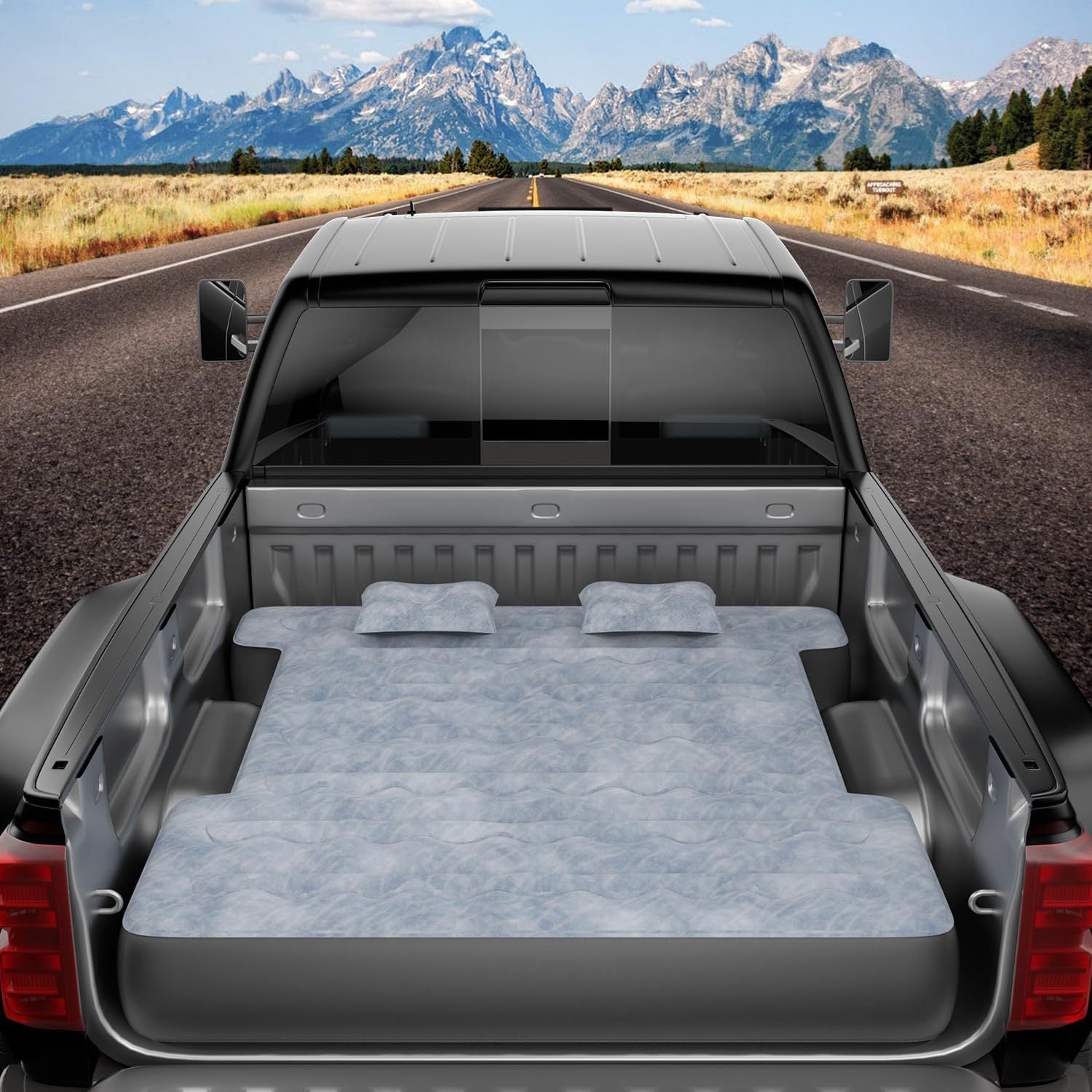 Truck Bed Air Mattress Inflatable Air Mattress For 5.5-5.8ft Short Truck Pickup Air Mattress For Camping Outdoor Bed Mattress For Travel Quick Inflation Mattress With Carry Bag Pink Lucy