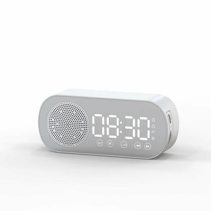 Music Alarm Clocks Mirror FM Radio LED Bluetooth Speaker Maroon Asteria