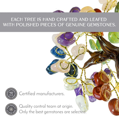 Crystal Tree - Amethyst Healing Chakra Tree of Life - Energy &amp; Feng Shui Amethyst Tree - Crystal Decoration - Directly Sourced from Best Local Quality Control Team - 6&quot; 1.2 Lbs (Tree Chakra)