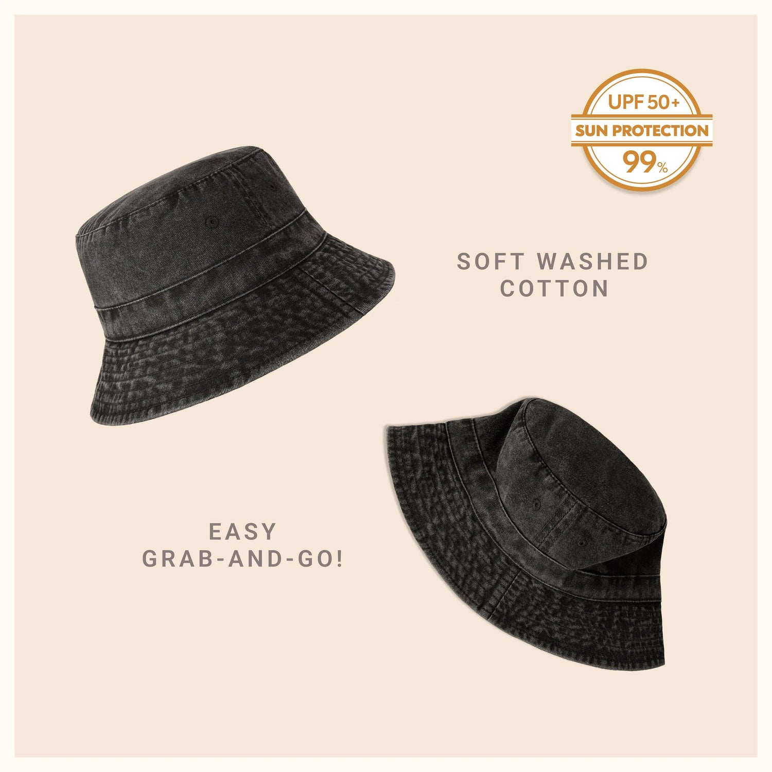 Classic Washed Cotton Bucket Hat Crimson Hector