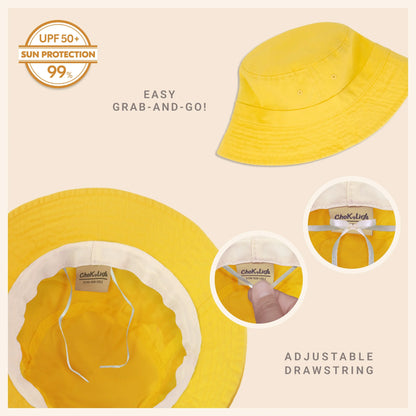 Classic Washed Cotton Bucket Hat Crimson Hector