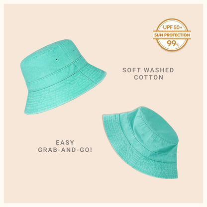 Classic Washed Cotton Bucket Hat Crimson Hector