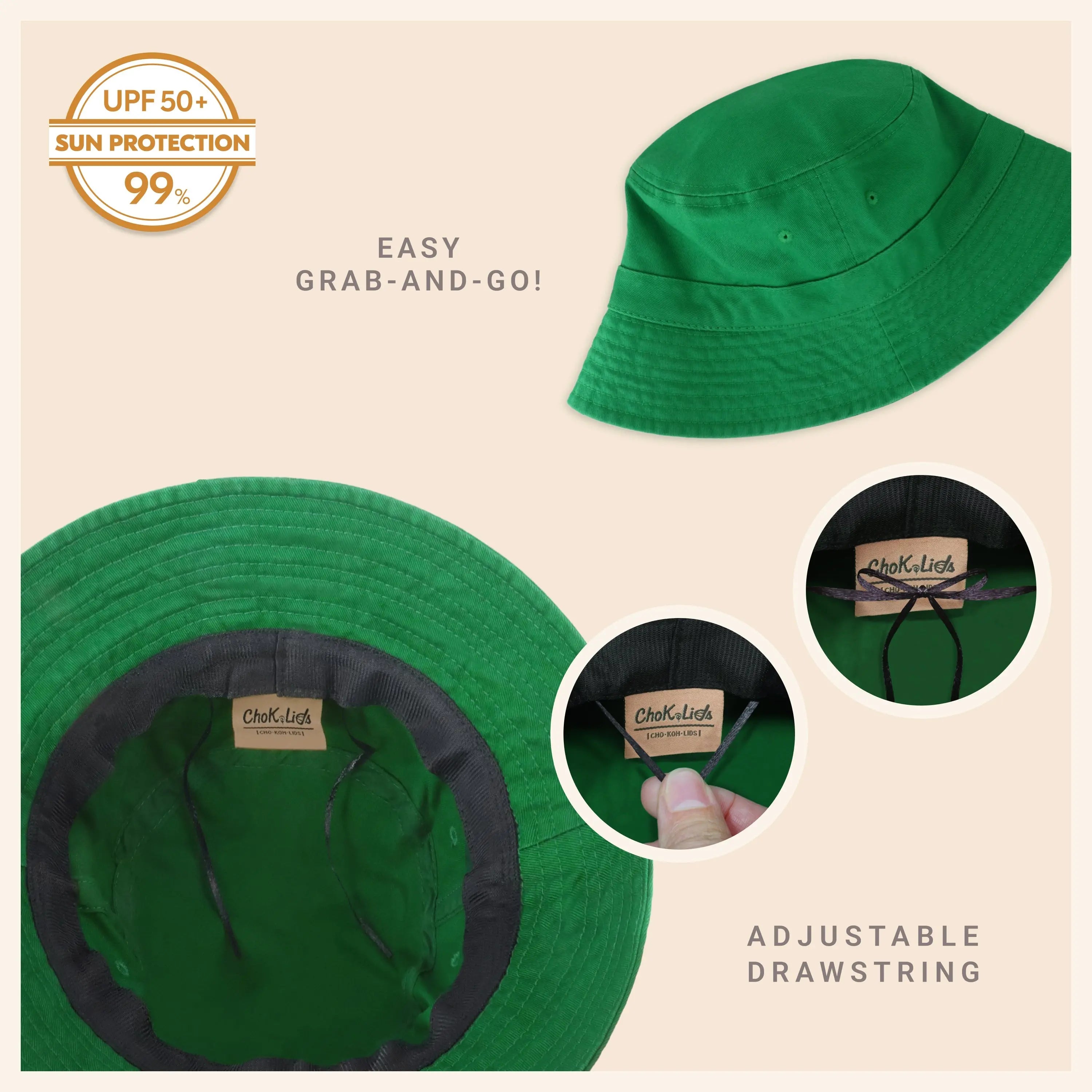 Classic Washed Cotton Bucket Hat Crimson Hector