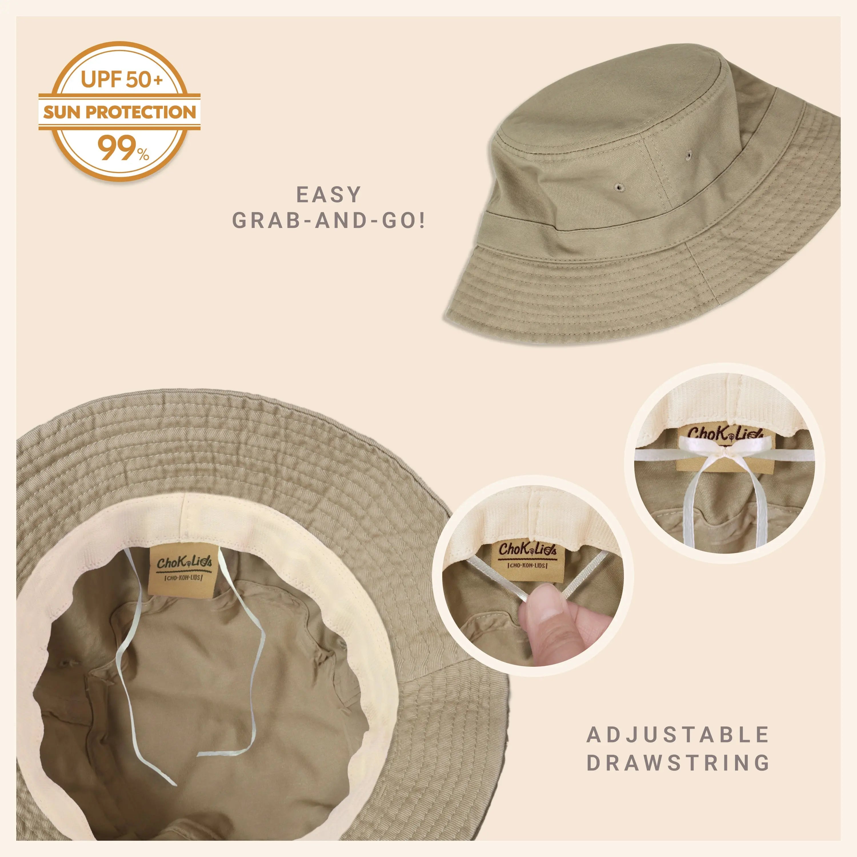 Classic Washed Cotton Bucket Hat Crimson Hector