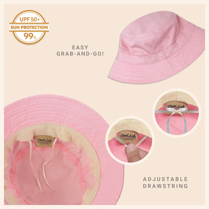 Classic Washed Cotton Bucket Hat Crimson Hector