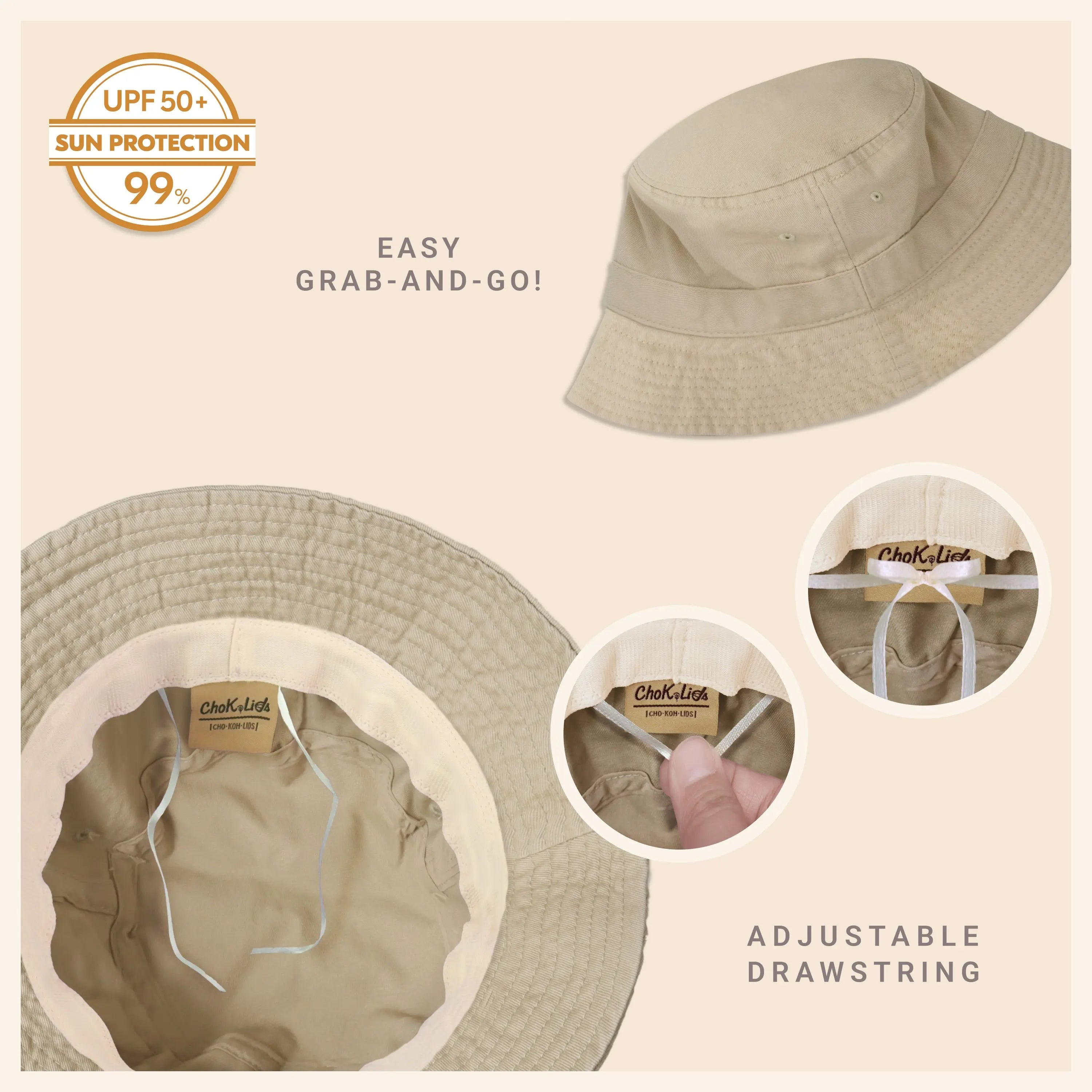 Classic Washed Cotton Bucket Hat Crimson Hector