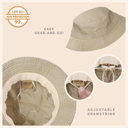 Classic Washed Cotton Bucket Hat Crimson Hector