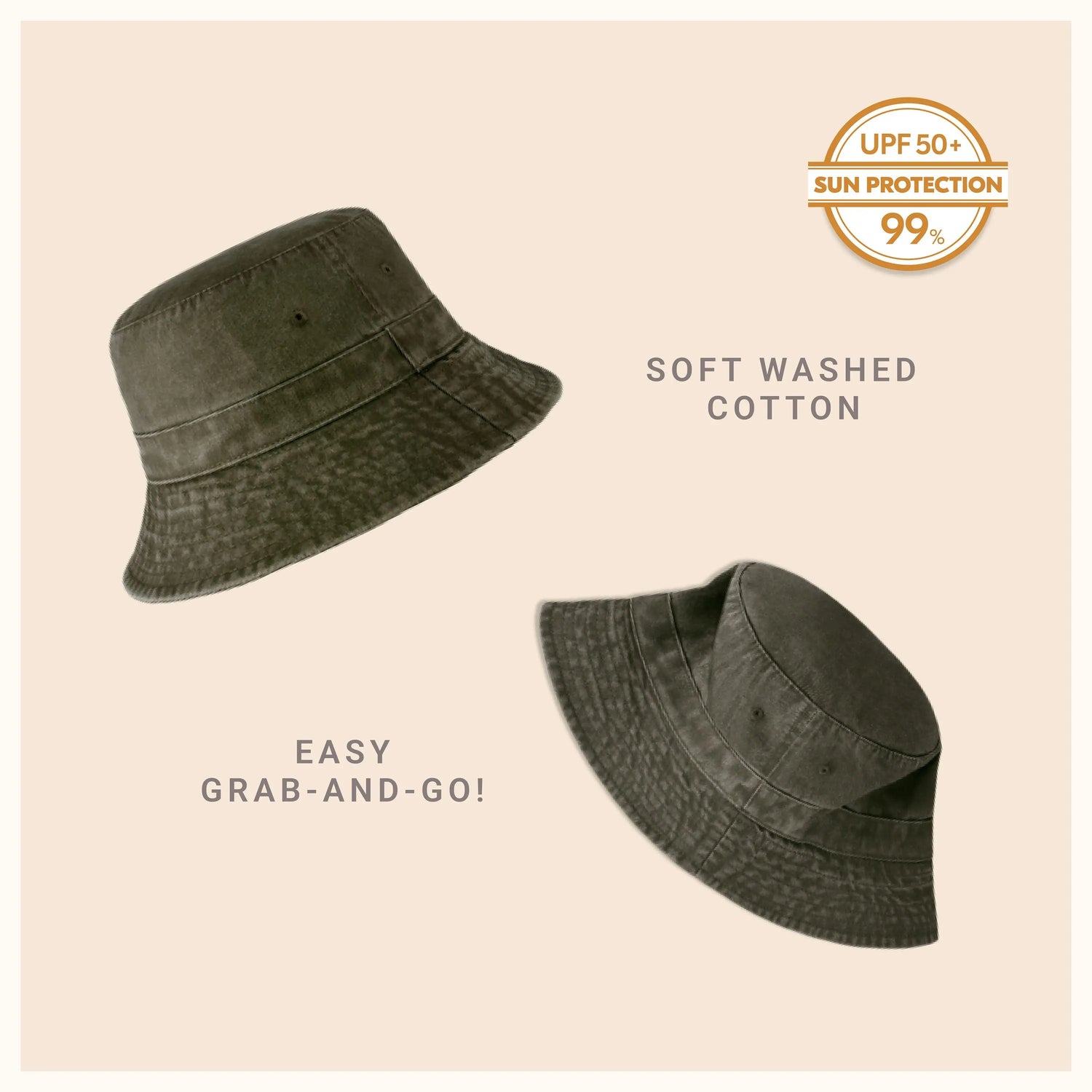Classic Washed Cotton Bucket Hat Crimson Hector