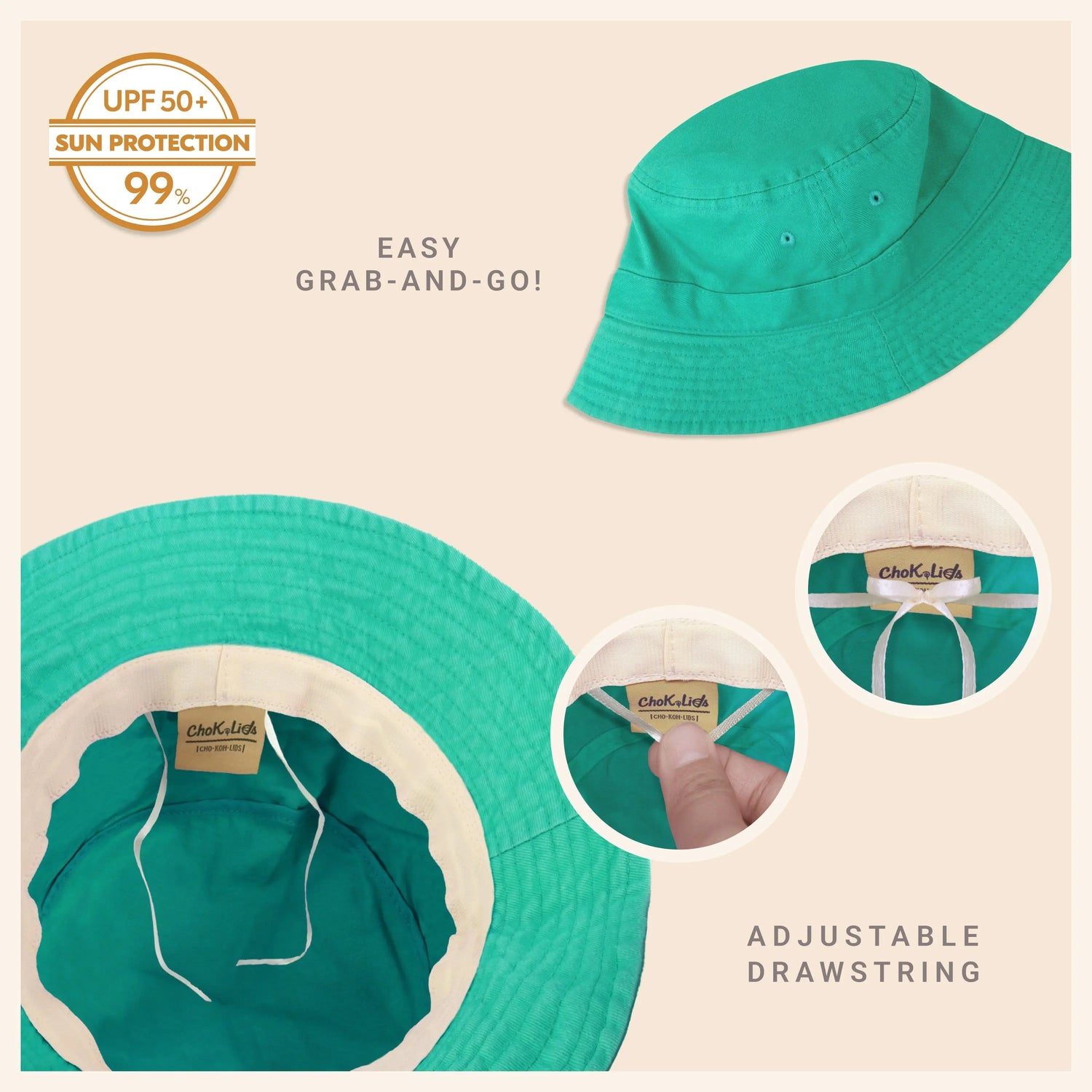 Classic Washed Cotton Bucket Hat Crimson Hector