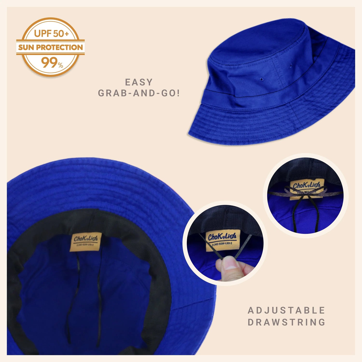 Classic Washed Cotton Bucket Hat Crimson Hector