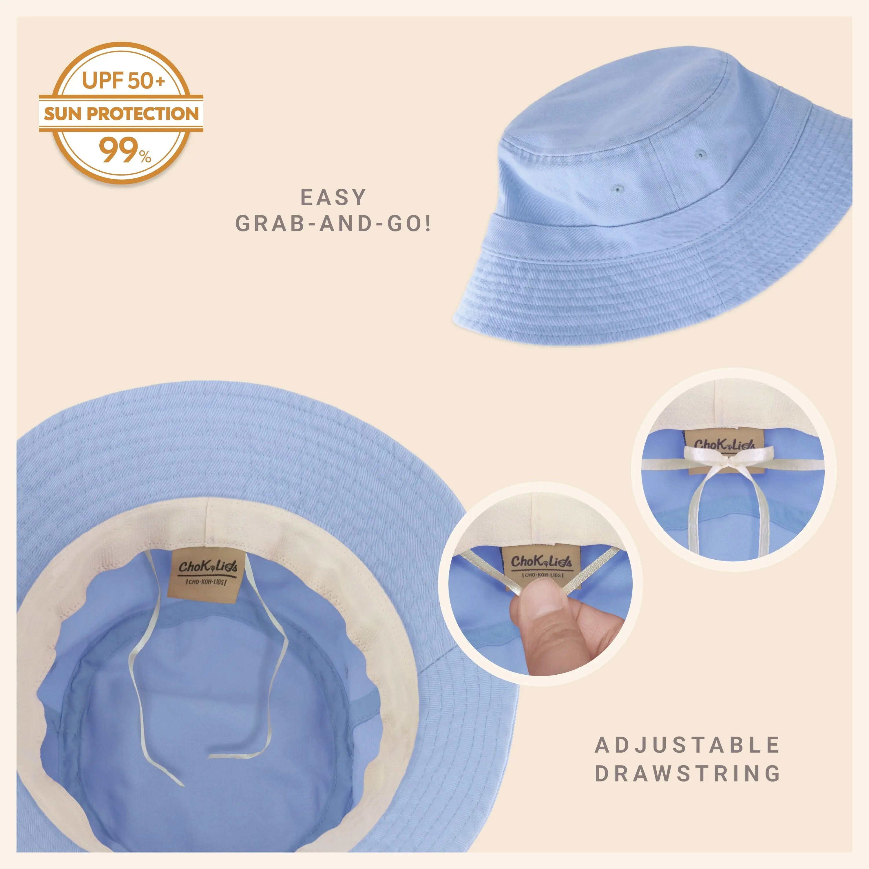 Classic Washed Cotton Bucket Hat Crimson Hector